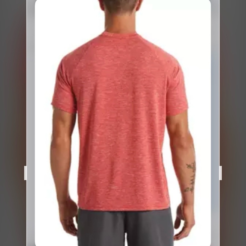 Nike  Heather Short Sleeve Hydroguard Swim T-Shirt in UNIVERSITY RED Size S - Picture 2 of 9